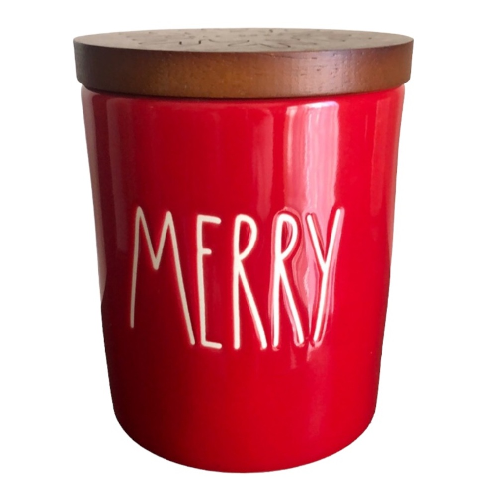 Rae Dunn MERRY storage jar with lid